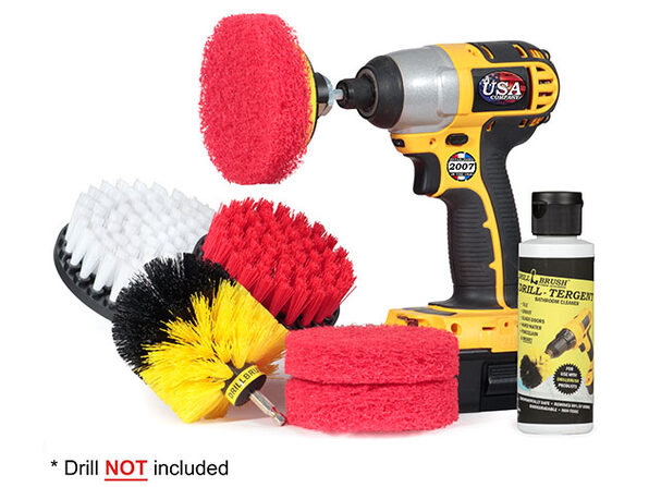 Drill Brush® Cleaning Supply Kit with Cleaning Solution