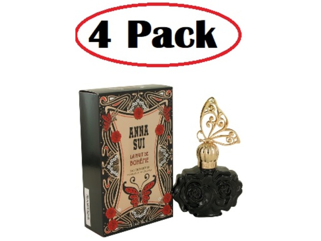 ANNA SUI LA NUIT DE BOHEME オードトワレ 75ml 4 Pack of La Nuit De Boheme by Anna Sui Eau De Parfum Spray 1.7 oz