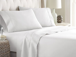 Soft Home 1800 Series Solid Microfiber Ultra Soft Sheet Set (White/Queen)