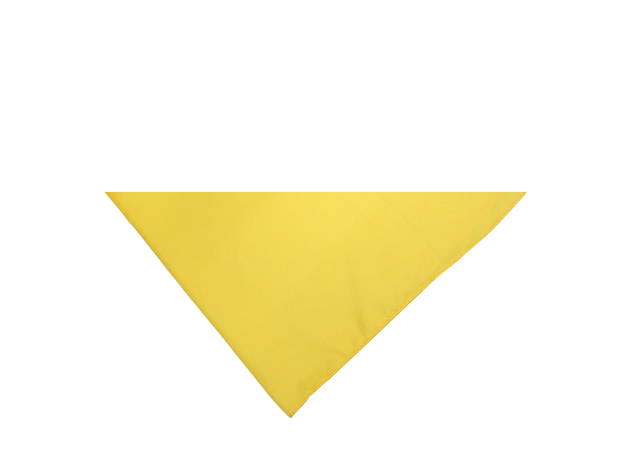 Pack of 12 Jordefano Triangle Bandanas - Solid Colors and Polyester - 30 in x 19 in x 19 in - Yellow