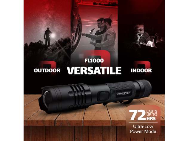 1200 Lumen Tactical LED Rechargeable Flashlight with Power Bank & Dual Power