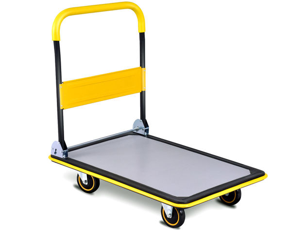 660lbs Folding Platform Cart Dolly Push Hand Truck Moving Warehouse Foldable New 