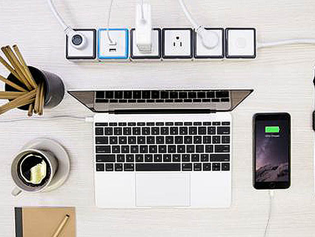 STACK 4 US AC Outlet Surge Protector + USB Charging Module