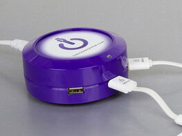 ChargeHub X3: 3-Port USB SuperCharger (Purple)