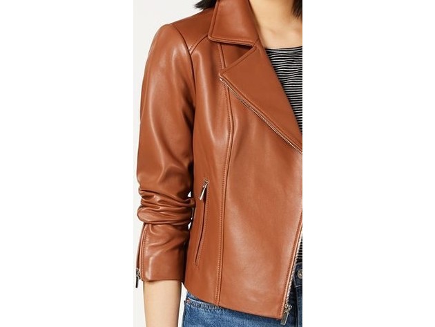 Maison jules sale leather moto jacket