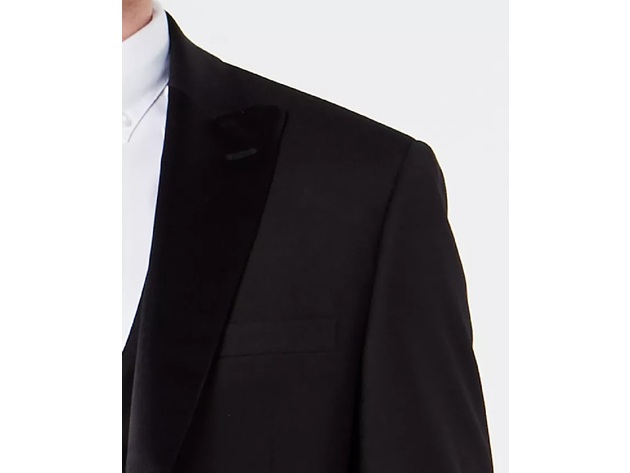 Ryan Seacrest Distinction Men's Slim-Fit Stretch Black Tuxedo Jacket Black Size 44 Long