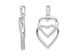 1/10 Carat (ctw) Diamond Heart Pendant Necklace in 14K White Gold with Chain