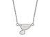 14k White Gold NHL St. Louis Blues Small Necklace, 18 Inch