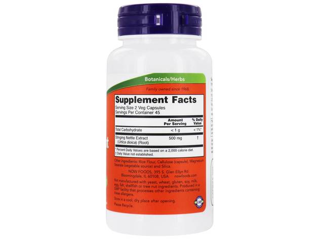 NOW Foods - Stinging Nettle Root Extract 250 mg. - 90 Vegetable Capsule(s)