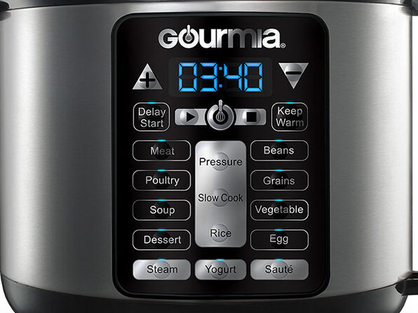 Multi Function Pressure Cookers, Gourmia GPC419 SmartPot Electric Digital  Multi-function Pressure Cooker, 15 Cooking Modes, 4 Quart Stainless Steel,  with Steaming Rack, 800 Watts