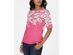 Karen Scott Women's Plus Floral-Print Boat-Neck Top Pink Size 2X
