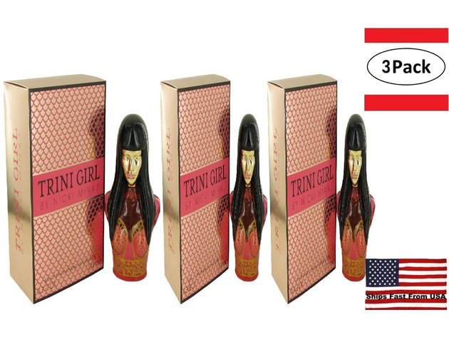 3 Pack Trini Girl by Nicki Minaj Eau De Parfum Spray 3.4 oz for Women