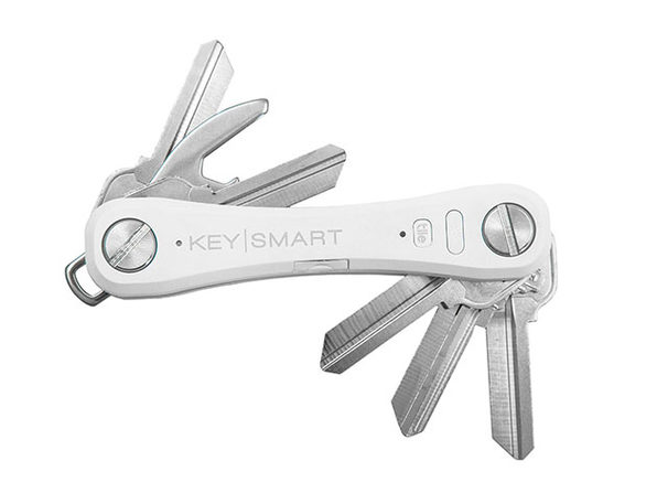 KeySmart™ Pro 10-Key Organizer with Tile Smart Location (White/2-Pack)