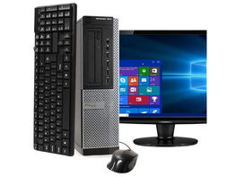 Dell OptiPlex 7010 Desktop PC, 3.4 GHz Intel i7 Quad Core Gen 3, 16GB DDR3 RAM, 120GB SSD, Windows 10 Professional 64 bit, 22" Widescreen Screen (Renewed)