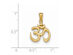 Ohm Symbol Pendant Necklace in 14K Yellow Gold