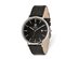 Steinhausen Mens Burgdorf Stainless Steel Black Dial Black Strap Watch
