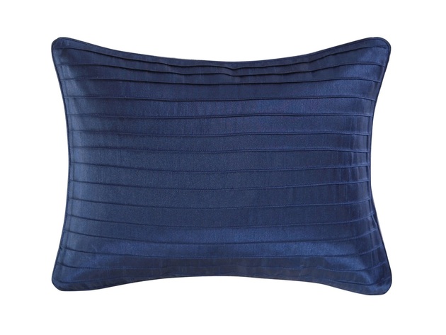 Tracy Porter Florabella 12 Inch x 16 Inch Faux Silk Breakfast Decorative Pillow, Blue