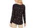 Style & Co Women's Floral-Print Twist-Front Top Black Size Medium