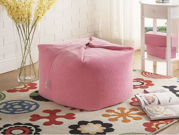 Loungie® Magic Pouf 3-in-1 Convertible Bean Bag (Pink)