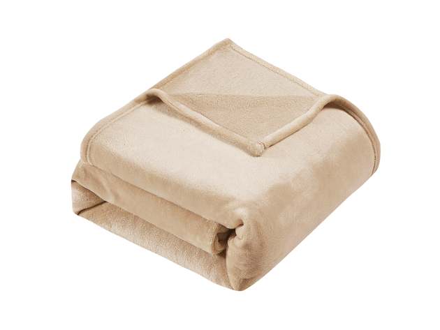 Classic Solid Fleece Blanket Linen King
