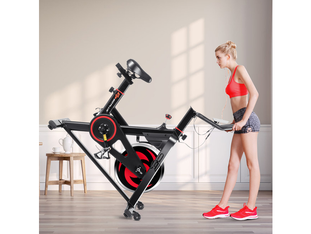 Goplus stationary exercise magnetic cycling bike 30lbs flywheel home gym cardio deals workout