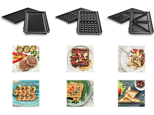 De'Longhi SW13ABC.S Livenza Die-Cast Compact All Day Grill, 7.5 x 12.4 x 13.4 in (new)
