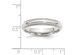 Ladies or Mens Comfort Fit 4mm Milgrain Wedding Band in Sterling Silver - 5.5