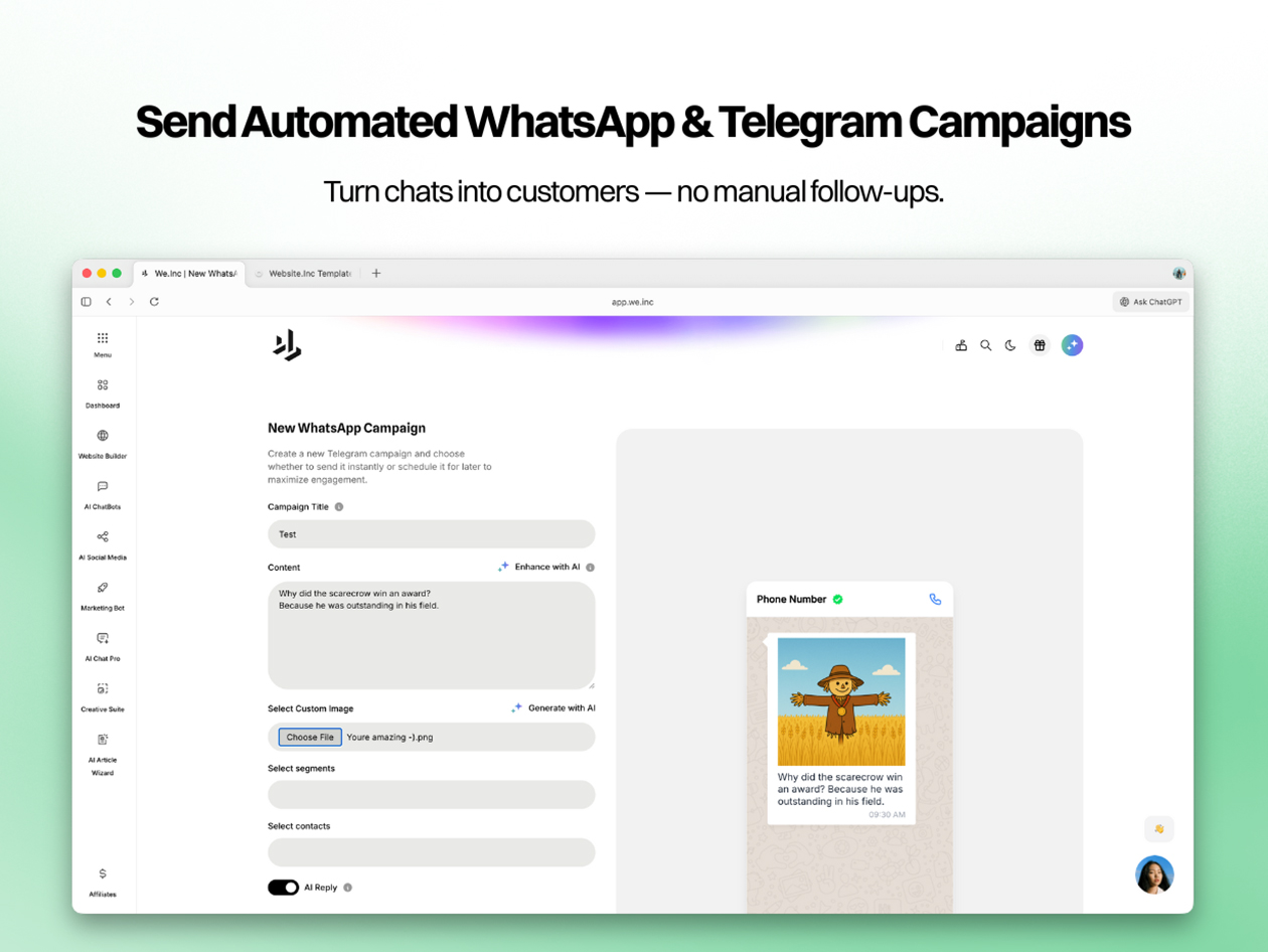 We.inc Website Builder: Lifetime Subscription (Unlimited Plan)