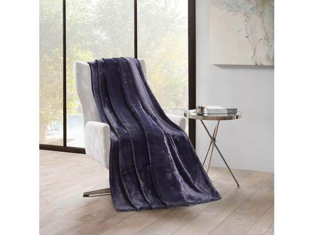 500 Series Solid Ultra Plush Blanket Midnight King