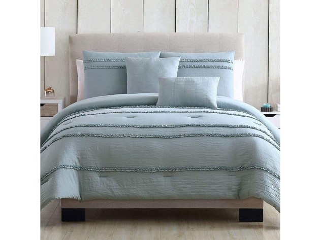 Hallmart Collectibles Odessa Twin/Twin XL 4 Piece Comforter Set Blue