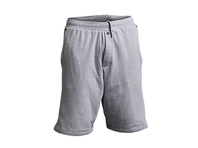 DudeRobe Shorts: Men's Luxury Towel-Lined Shorts (Gray, L/XL)