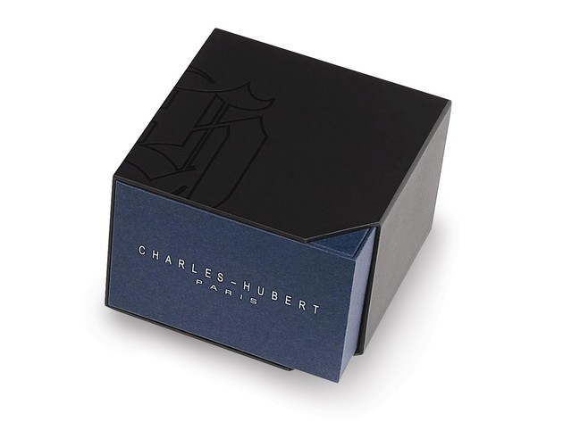 Charles Hubert Ladies Dark Brown Band White Dial 20mm Watch