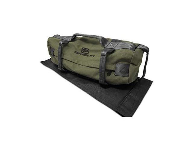 Garage Fit Sandbags for Fitness with Fabric Handles, 25-75 LBS - Military Green (Used, Open Retail Box)