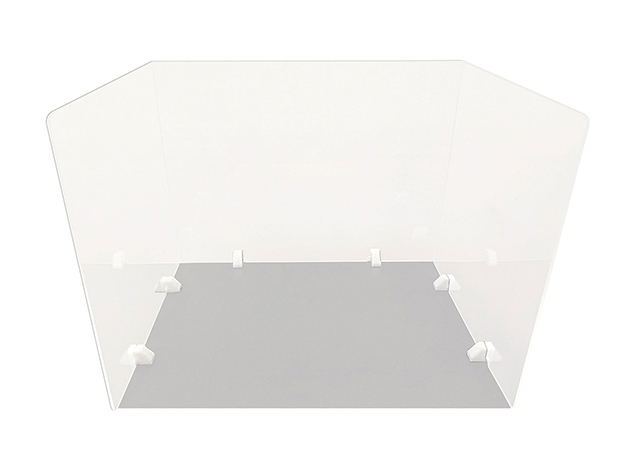 Offex Clear Plexiglass Desk Barrier (48")