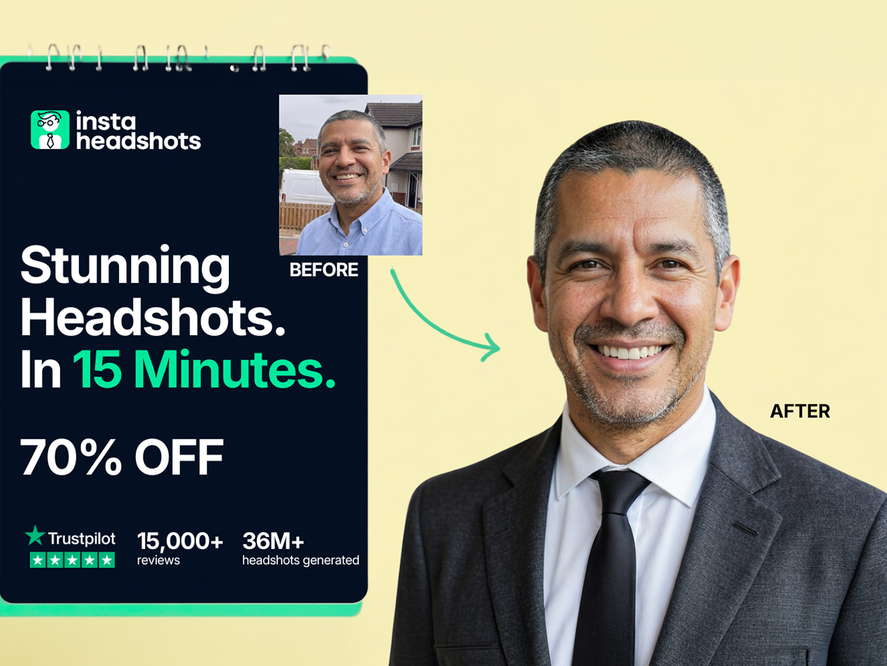 InstaHeadshots AI Headshot Generator Starter Plan: One-Time Purchase