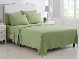 Kathy Ireland 6-Piece Brushed Microfiber Sheet Set (Sage/Full)