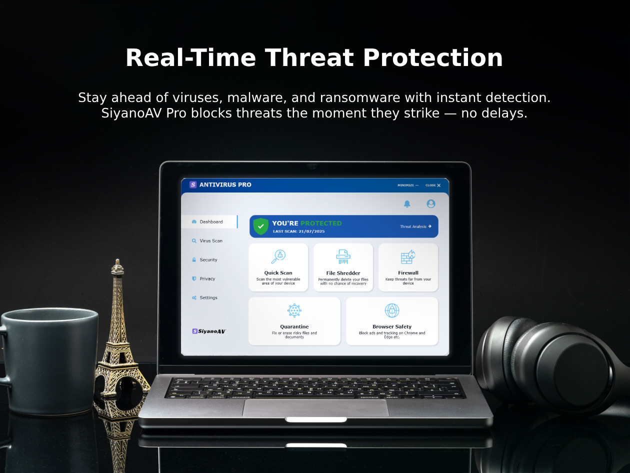 SiyanoAV Antivirus Pro: Lifetime Subscription (For Windows)