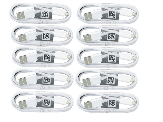 Samsung Charge Sync Micro USB Cable for Galaxy S6/S7/Edge - 10 Pack