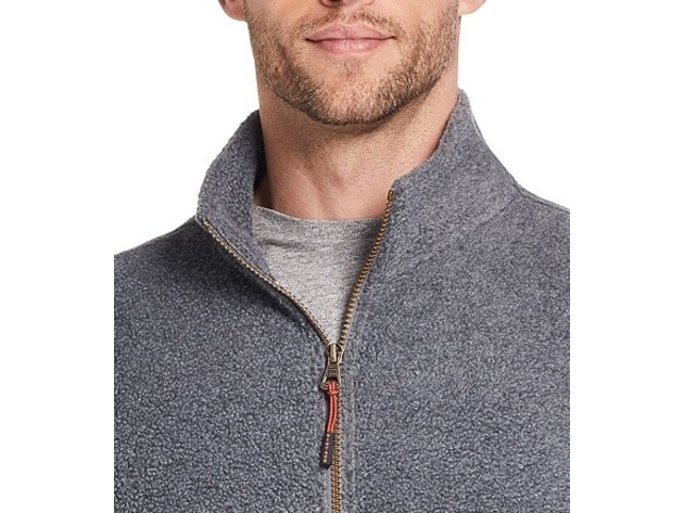 Weatherproof Vintage Men's Quarter-Zip Pullover Sweater Gray Size Large