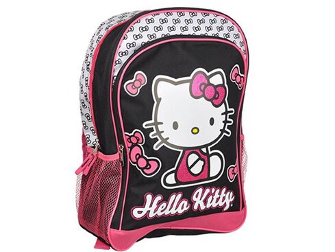 Backpack - Hello Kitty - Large 16 Inches - Black and Glittery | StackSocial