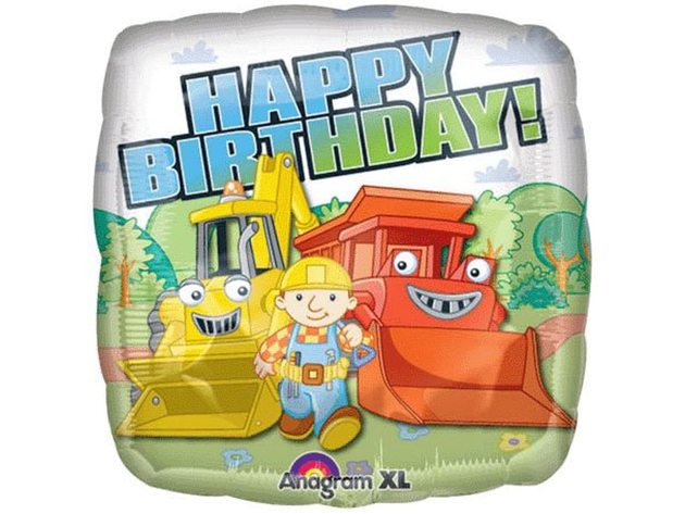 18 Inch Bob the Builder Happy Birthday Mylar Balloon