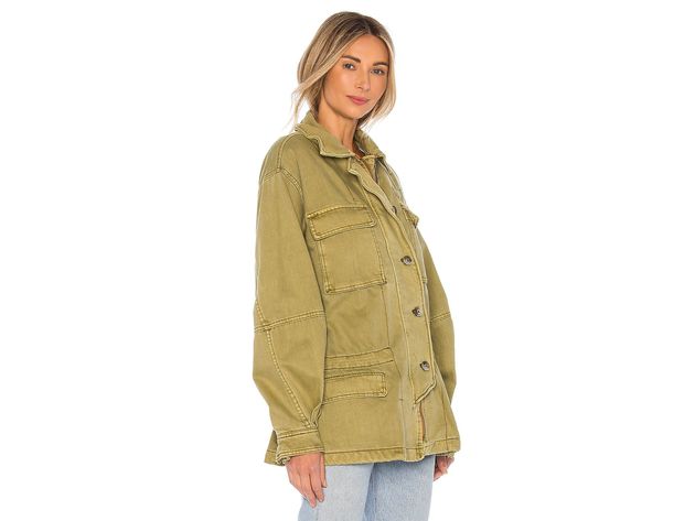 Free People Women's Seize The Day Jacket Green Size Medium