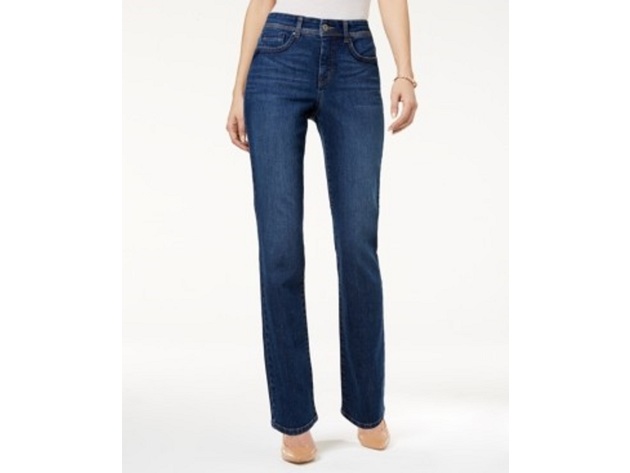 Style & Co. Women's Petite Jeans Bootcut-Leg Tummy-Control Rinse Wash Blue Size 6