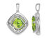 4.25 (ctw) Natural Peridot Pendant Necklace in Sterling Silver with Chain