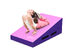 Costway Incline Tumbling Mat Wedge Ramp Gym Fitness Skill Shape Gymnastics Mat W/Handles - Pink