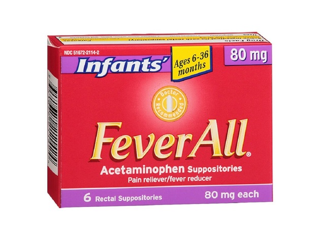 Fever All Infant Pain Reliever & Fever Reducer Suppository ...