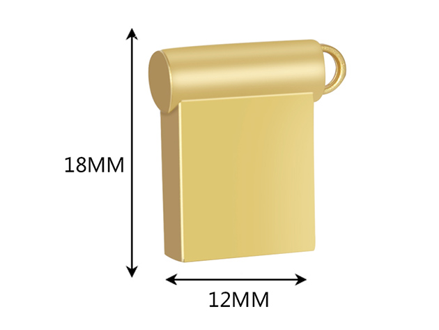 Slim Profile 64GB Flash Drive (Gold)