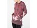 Ideology Women's Tie-Dyed Lace-Up Hoodie Red Passion Size Medium