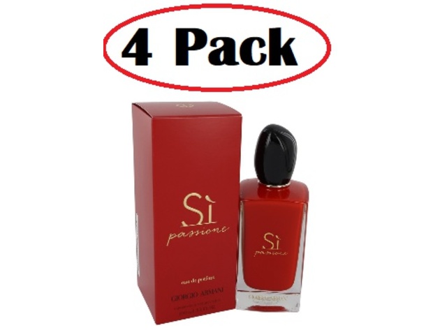 4 Pack of Armani Si Passione by Giorgio Armani Eau De Parfum Spray 3.4 oz