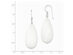 White Jade Tear Drop Earrings in Sterling Silver